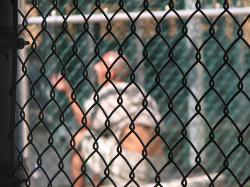 Un detenuto di Guantanamo (foto Bardazzi)